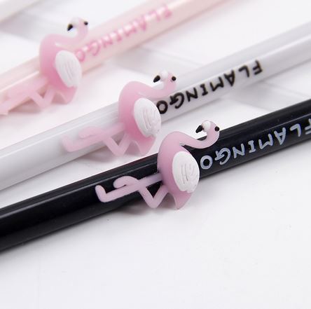 beau stylo flamant rose