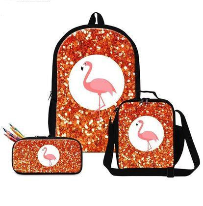 sacs a dos flamant rose paillettes