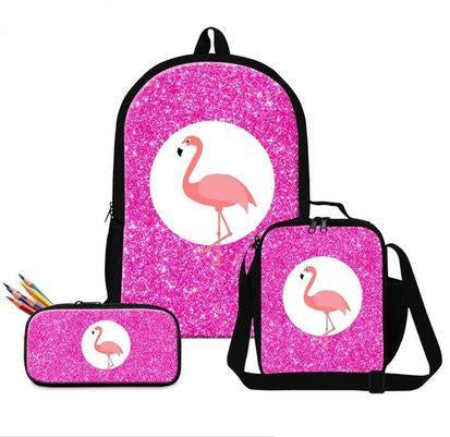 sacs a dos paillette flamant rose