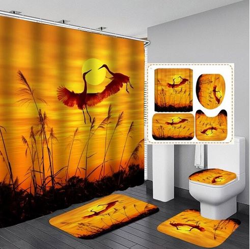 Lot pour Salle de Bain Flamant Rose Camargue