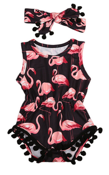 Maillot 1 pièce Flamant Rose Bébé pas cher