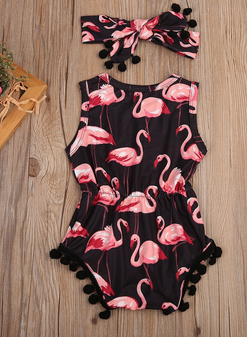 Maillot 1 pièce Flamant Rose Bébé fille plage piscine