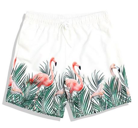 Maillot Blanc Flamant Rose