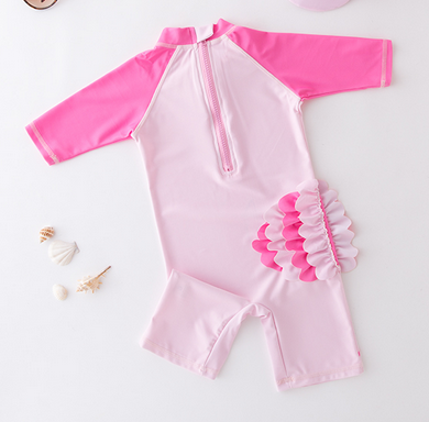 maillot flamant rose anti uva uvb solaire protection plage soleil