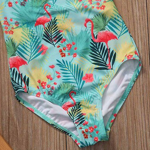 beau maillot flamant rose pour fille pas cher