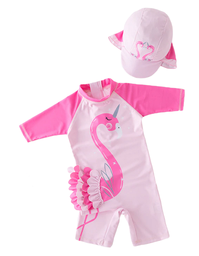 maillot de bain anti uv protection solaire maximal pas cher flamant rose