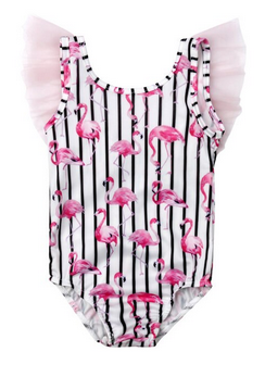 Maillot de Bain 1 pièce Flamant Rose fille