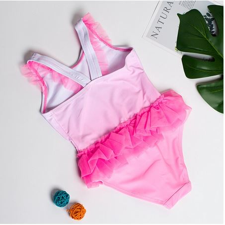 maillot qui brille avec animaux flamant rose pour fille et bebe
