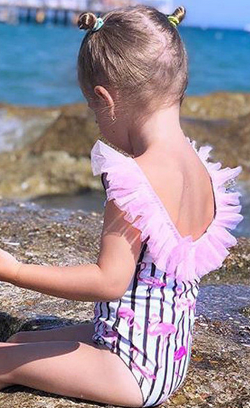 Maillot de Bain 1 pièce Flamant Rose modele