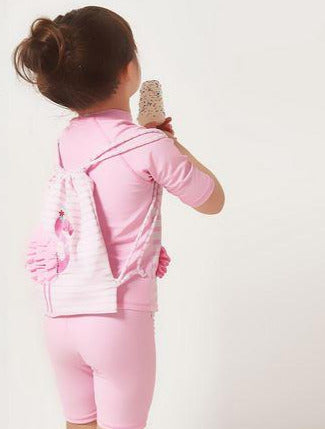 Maillot de Bain 2 pièces Fille Flamant Rose