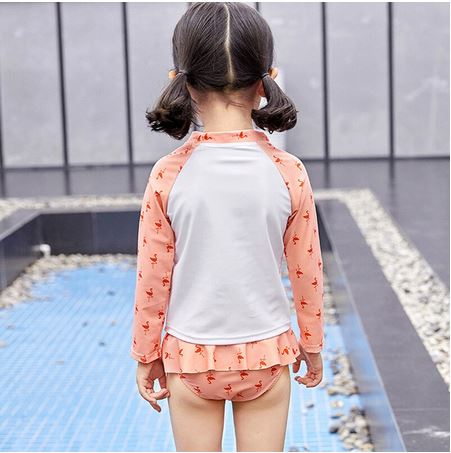 maillot flamant rose enfant protection solaire total