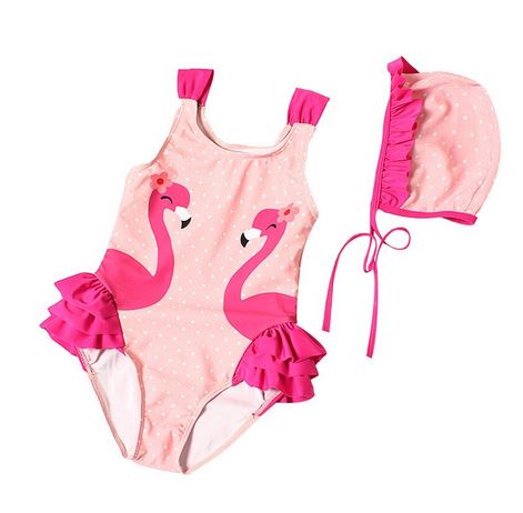 maillot de bain flamant rose pour bébé