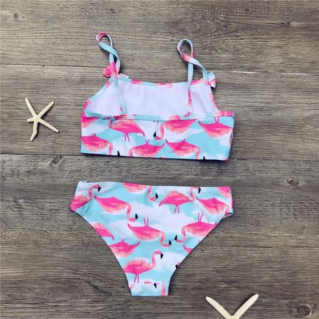 brassiere de bain pour fille avec flamant rose