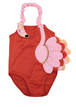 Maillot de Bain Flamant Rose 1 pièce original fille pas cher