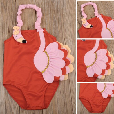 Maillot de Bain Flamant Rose 1 pièce beau et pas cher pour fille tendance été 2020 2021