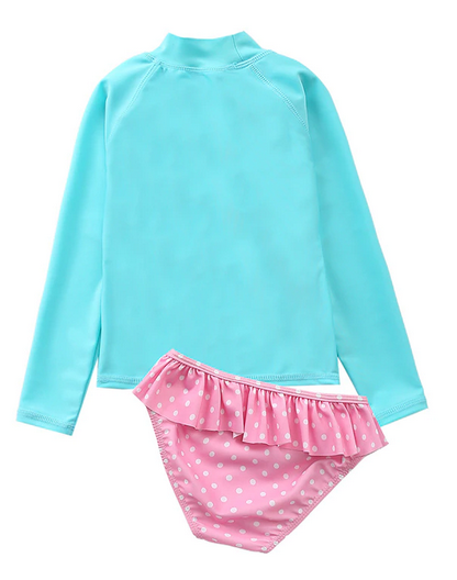 maillot enfant qui protége du soleil flamant rose