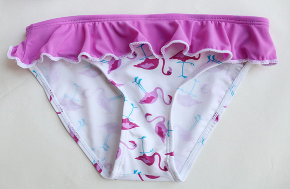 bas de maillot de bain flamant rose volant pas cher