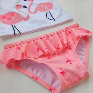 bas de maillot protection solaire bebe enfant flamant rose