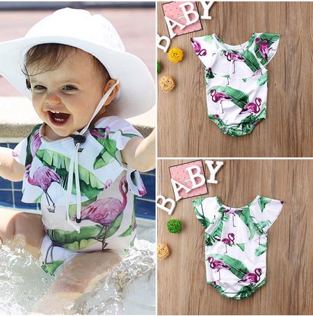 beau maillot flamant rose pour bebe