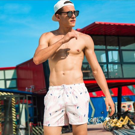 maillot de plage flamant rose