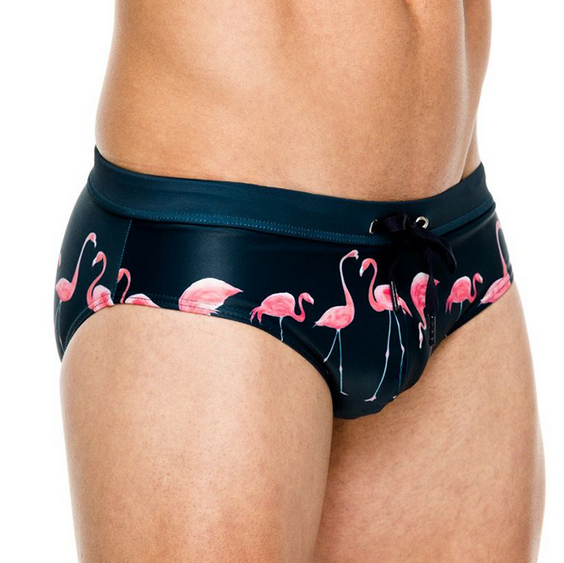 maillot de bain homme avec flamant rose imprimé pas cher