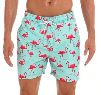 maillot de bain flamant rose pour homme