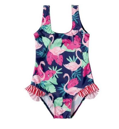 maillot fantaisie pour filles avec flamant rose