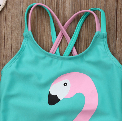 beau maillot de bain flamant rose fille pas cher