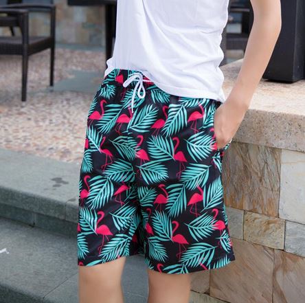 bermuda de bain flamant rose homme