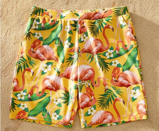 boxer homme flamant rose