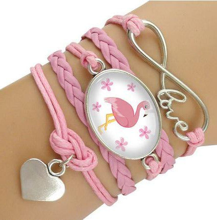manchette flamant rose pour femme fille