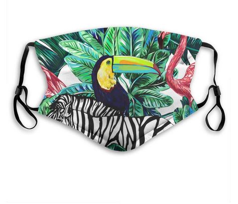 masque flamant rose exotique