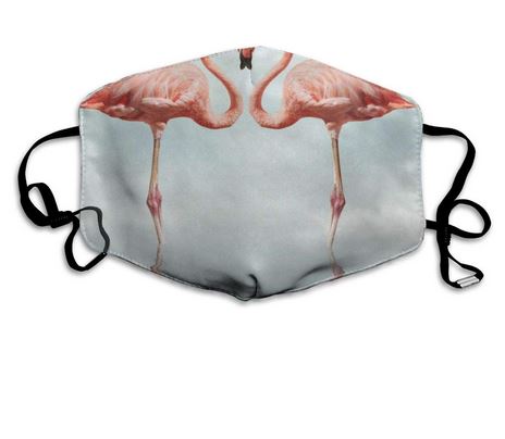 masque tissu flamant rose