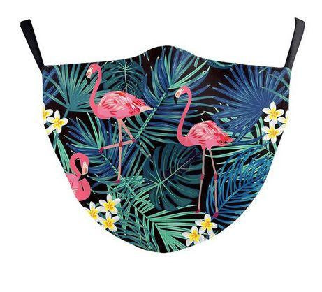 masque flamant rose en tissu
