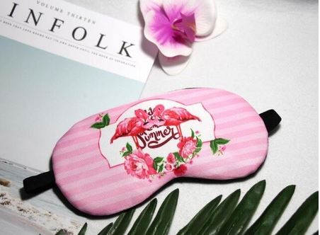 masque oculaire flamant rose