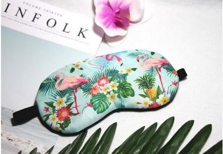 masque de nuit flamant rose exotique