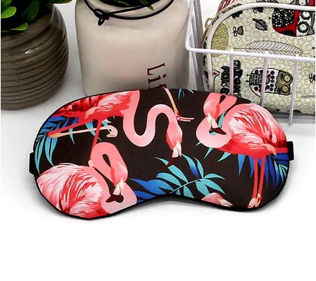 masque de nuit flamant rose exotique