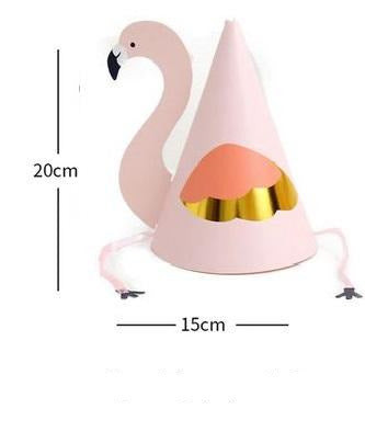 grand chapeau carton flamant rose anniversaire