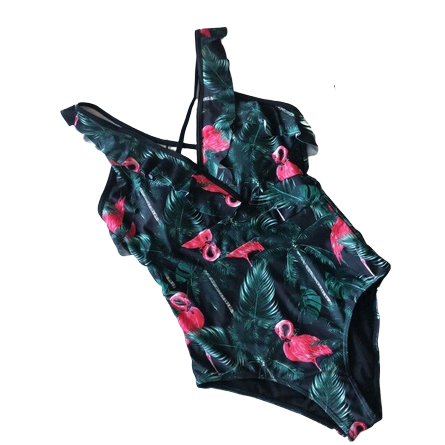 maillot flamant rose sexy croisé dans le dos