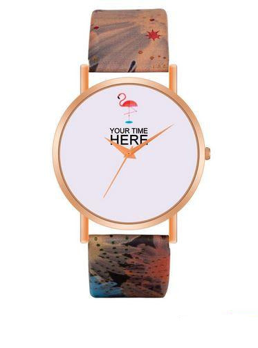 montre flamant rose intemporelle