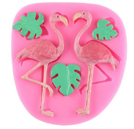 moule gateau anniversaire flamant rose tropical
