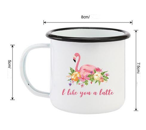 mug flamant rose peint a la main