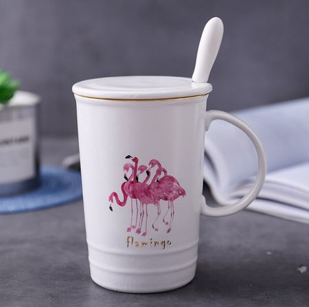 tasse avec flamant rose