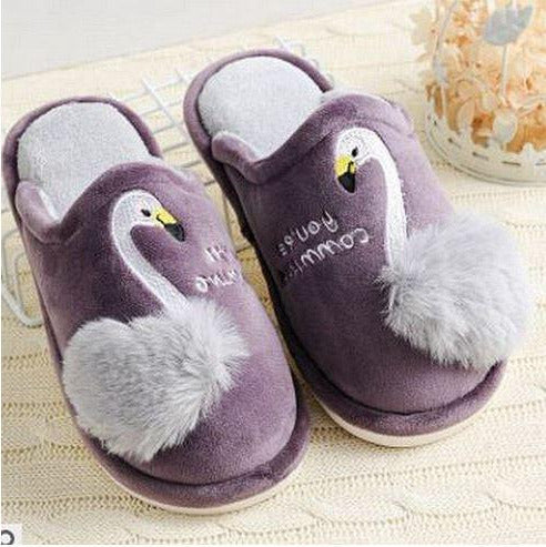 chaussons originaux flamant rose