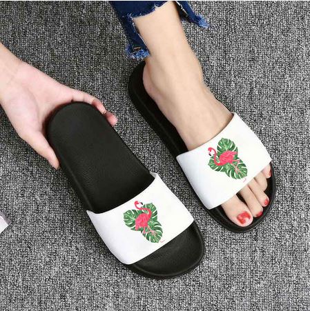 mules ete flamant rose mode tropique piscine