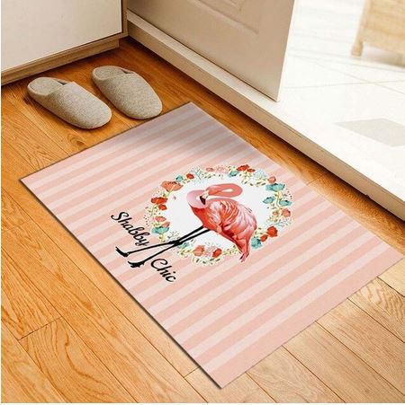 tapis exterieur flamant rose