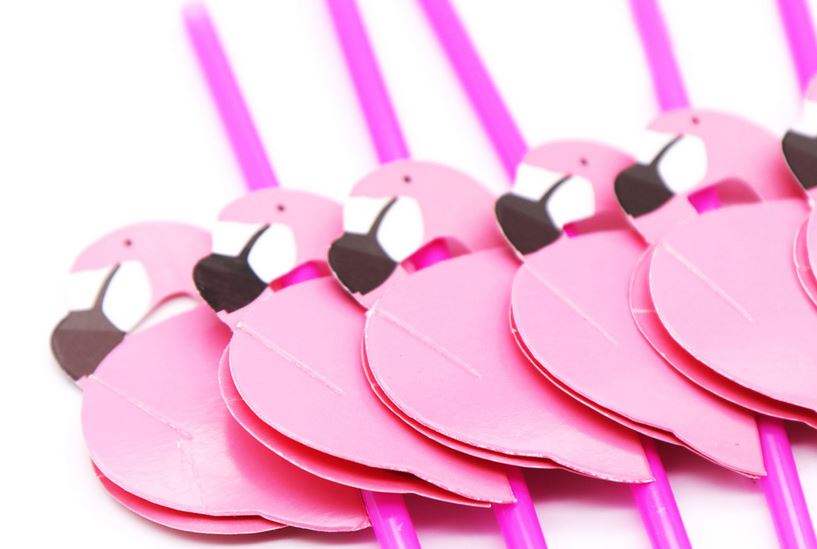 Pailles Flamant Rose pas cheres