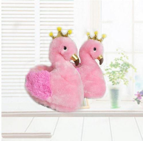 chaussons flamant rose enfant