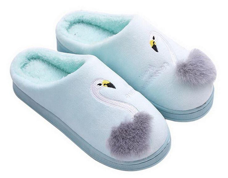 chaussons Flamant Rose Bleu