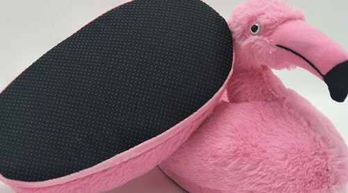 chaussons en forme de flamant rose